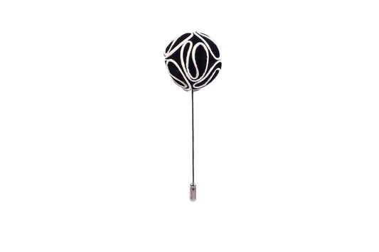 Black Swirl Lapel Pin