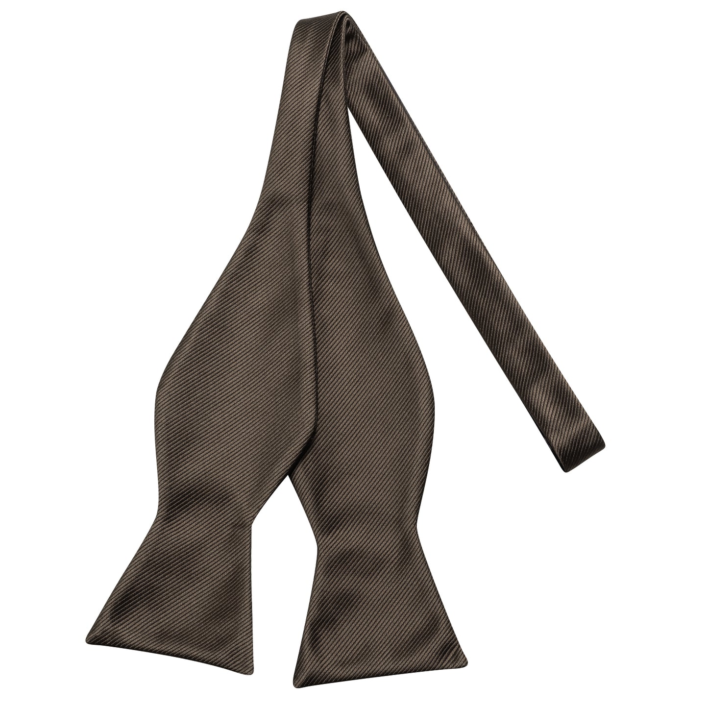 Solid Brown Bowtie, Pocket Square and Cufflinks