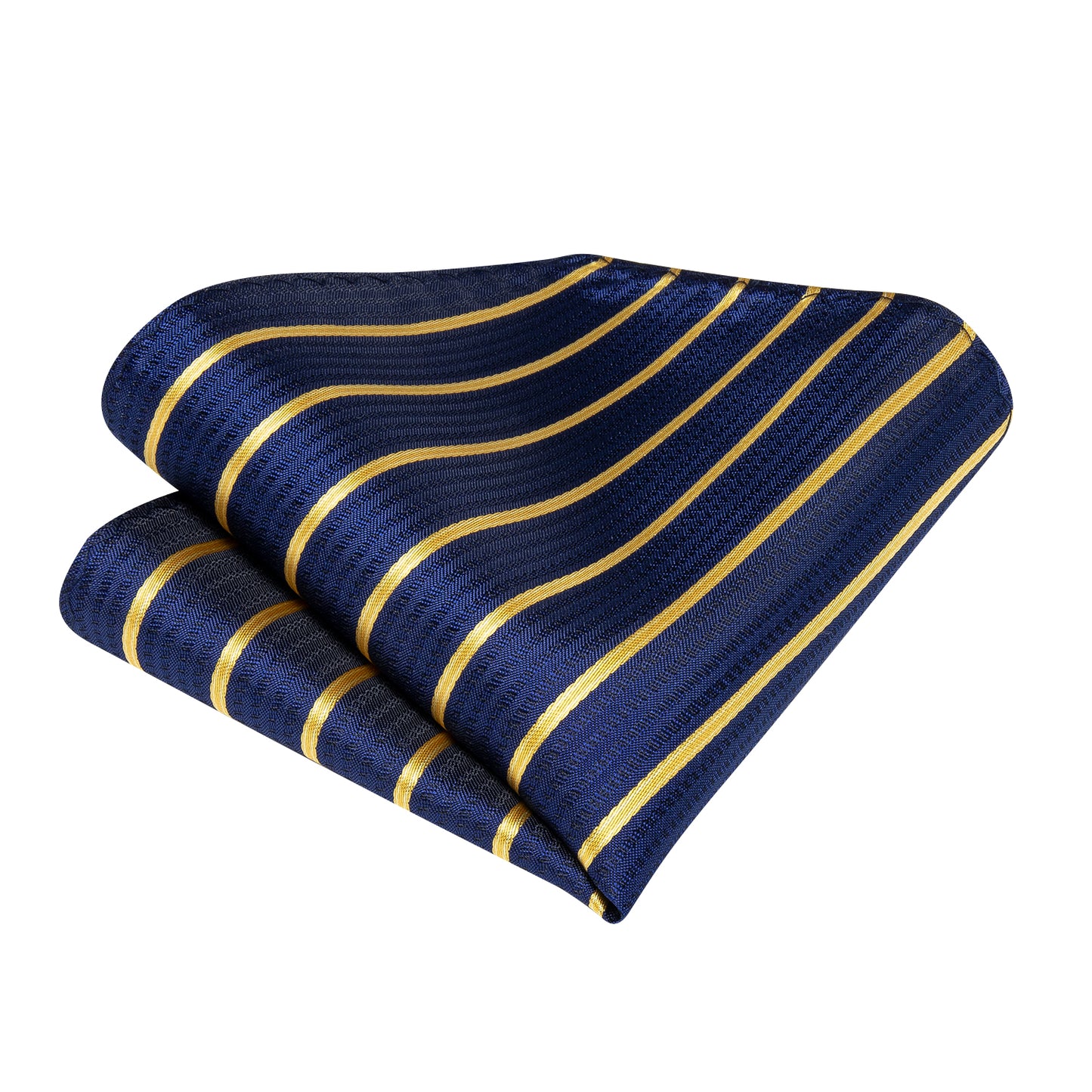 Blue and Gold Necktie, Pocket Square and Cufflinks
