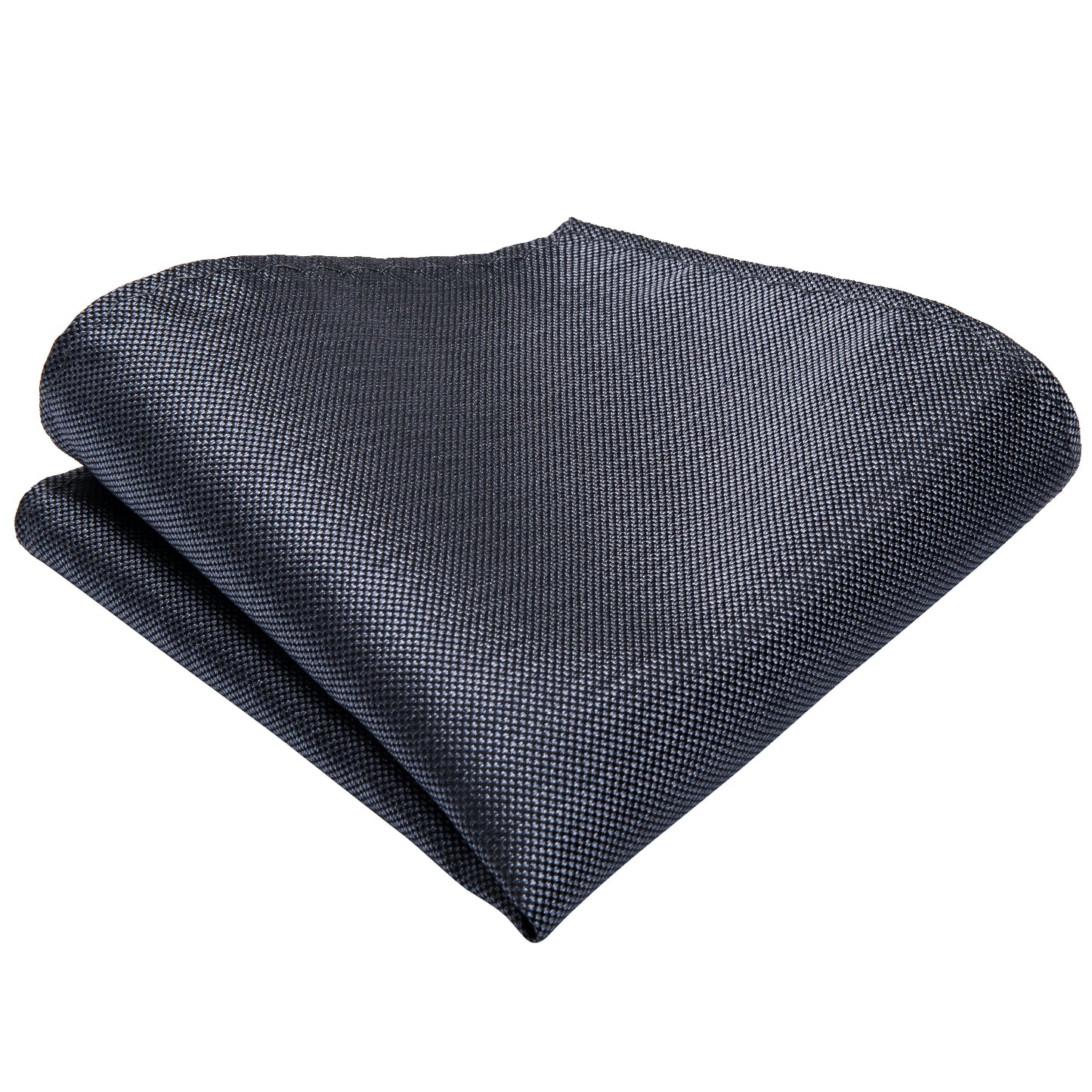 Solid Grey Necktie, Pocket Square and Cufflinks