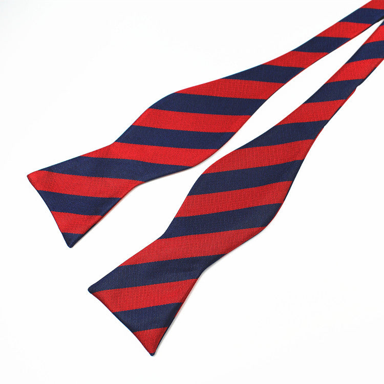 Red and Blue Silk Bow Tie