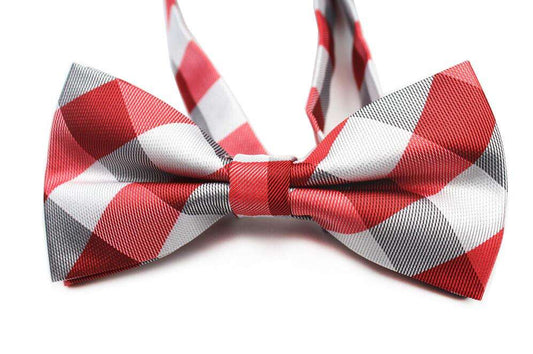 Red, White and Grey Bowtie