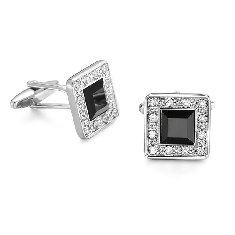 Elegant Black Stone Cufflinks