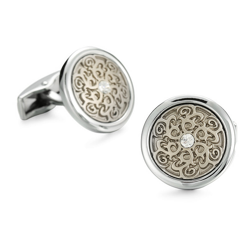 Round Silver and Gold Cufflinks