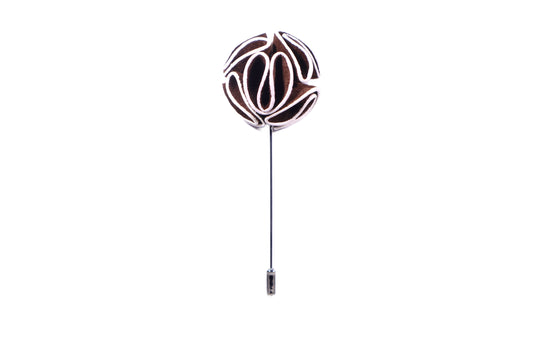 Brown Swirl Lapel Pin