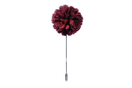 Burgundy Burst Lapel Pin