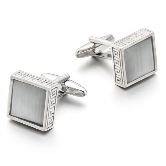 Pearl and Silver Cufflinks