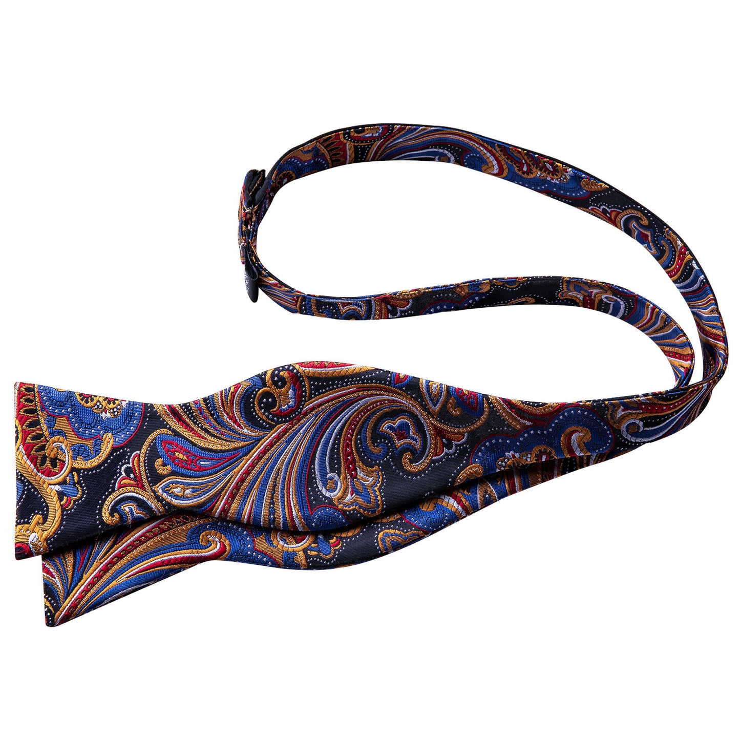 Multi Color Paisley Bowtie, Pocket Square and Cufflinks