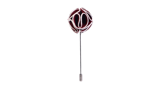 Burgundy Swirl Lapel Pin